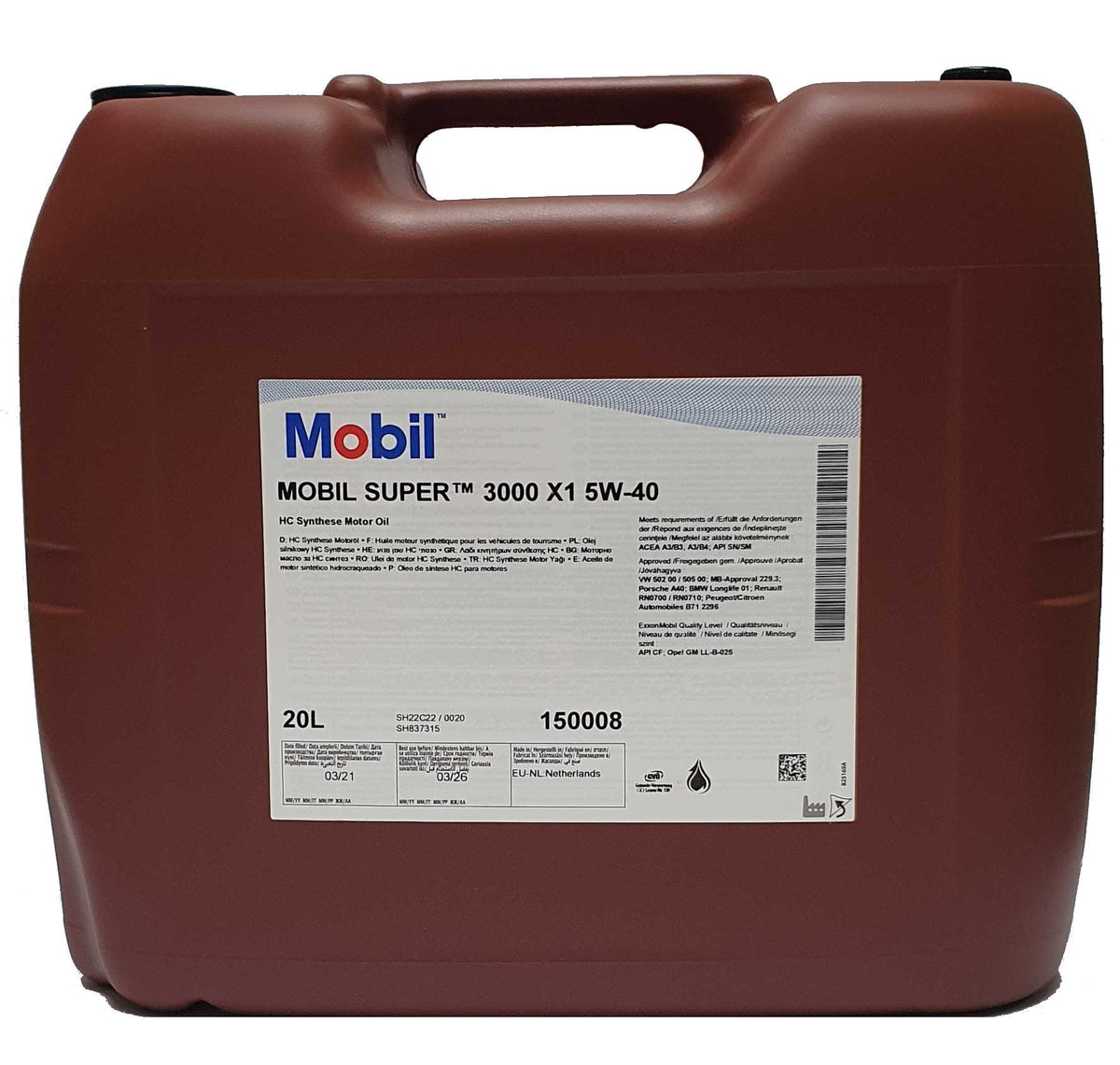 Mobil Super 3000 X1 5W-40 20 Liter Kanister – oel-billiger