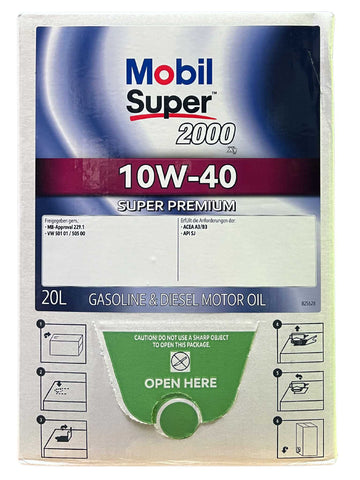 Mobil Super 2000 X1 10W-40 20 Liter BAG-IN Box