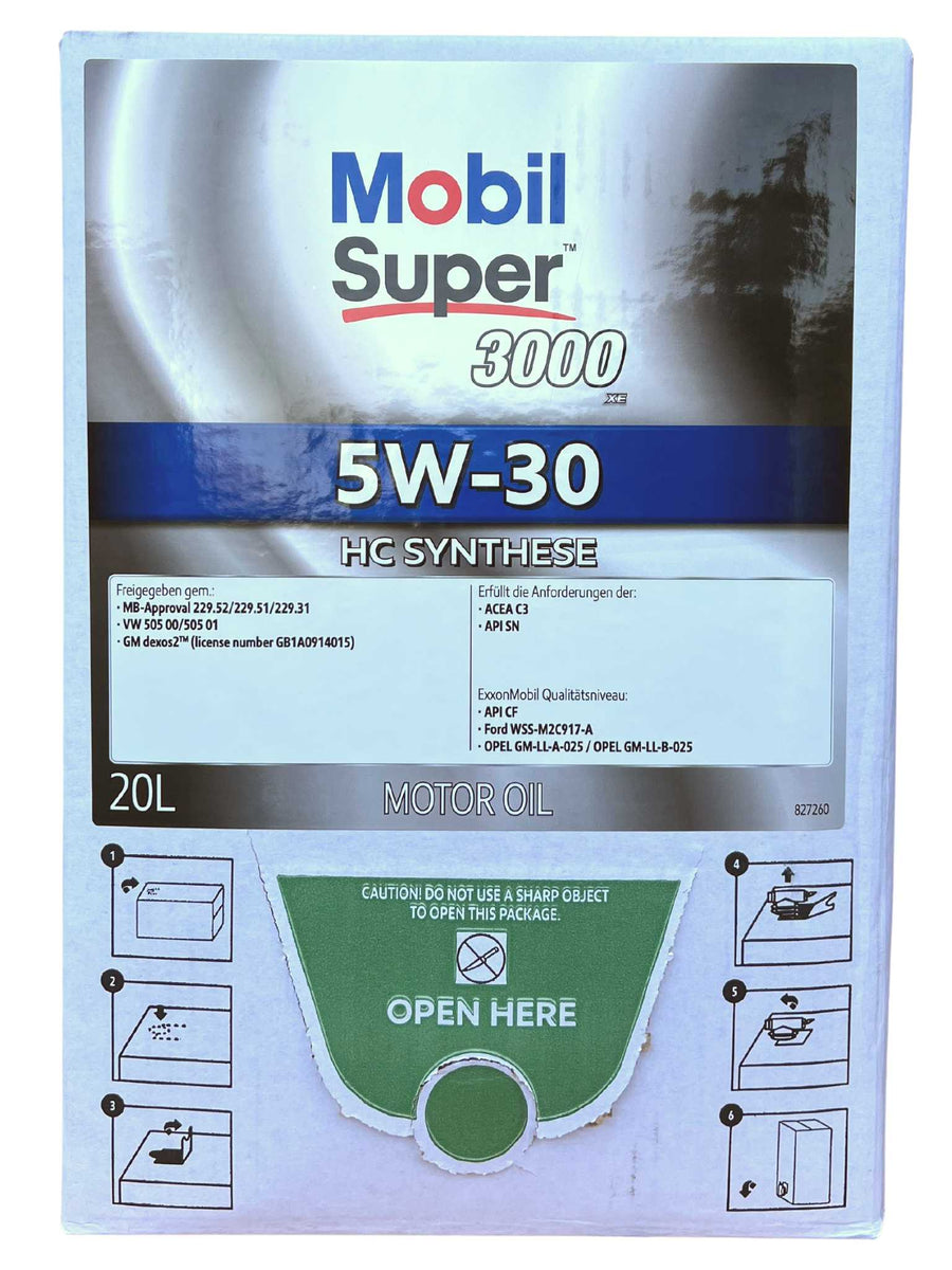 Mobil Super 3000 XE 5W-30 20 Liter BAG-IN Box – oel-billiger
