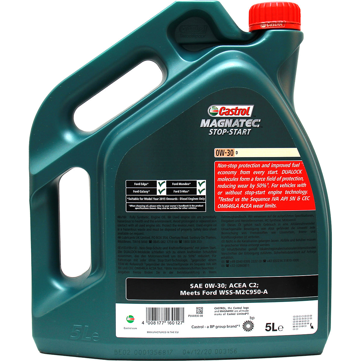 7L 7 Liter ORIGINAL Ford CASTROL MAGNATEC 0W-30 D Motoröl Öl WSS-M2C950-A