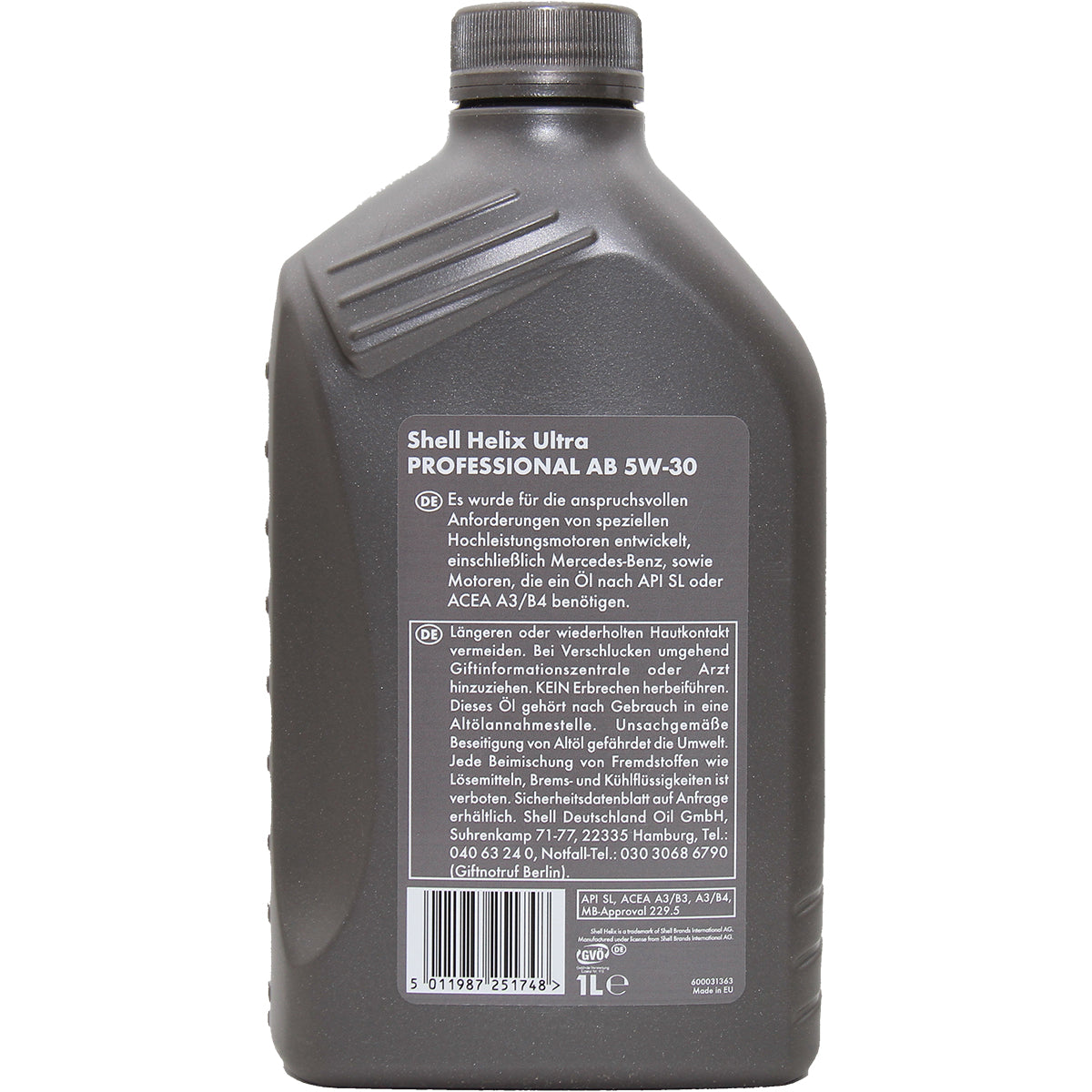 Shell Helix Ultra Professional AB 5W-30 1 Liter – oel-billiger