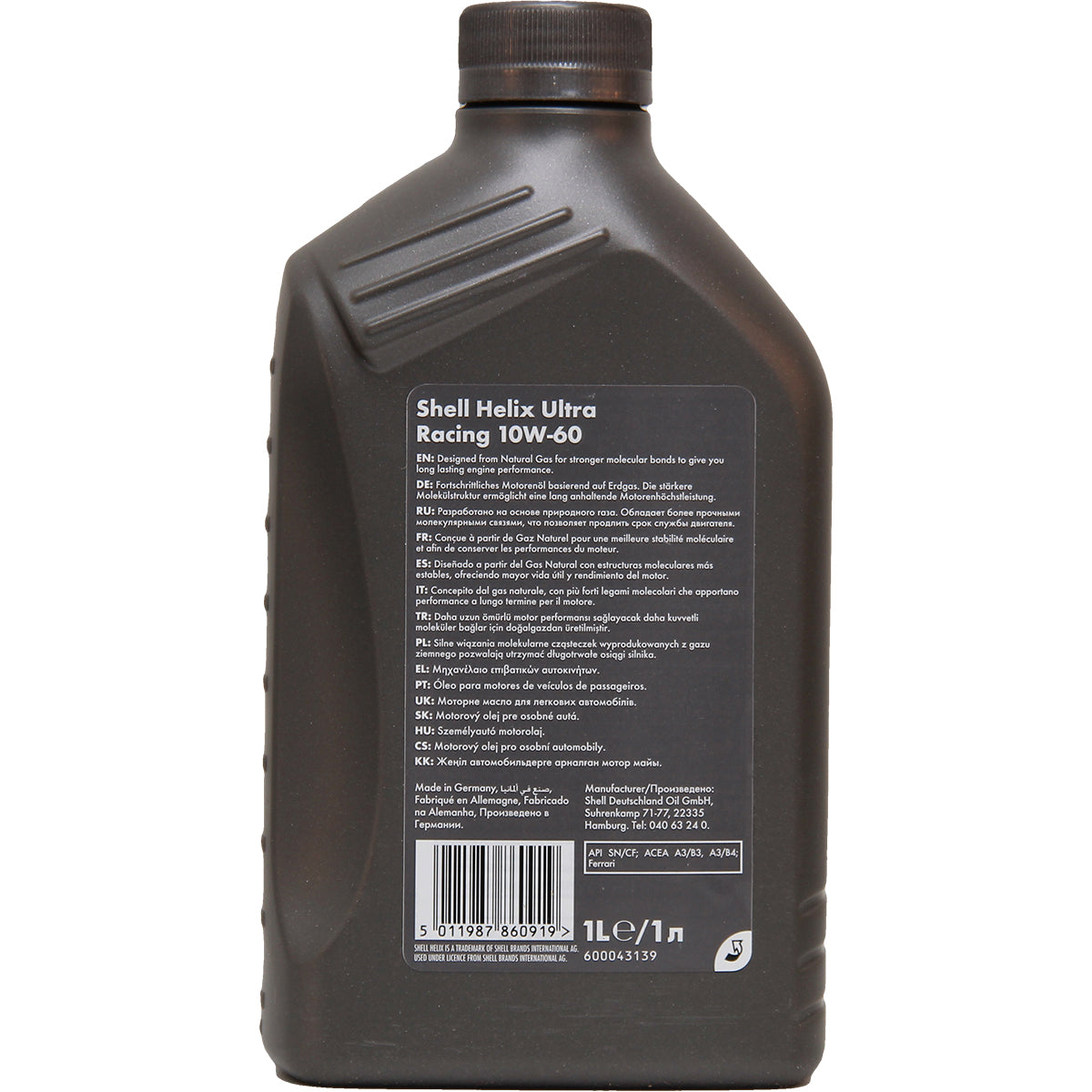 Shell Oil Racing Shell Helix Ultra Racing 10W-60 1 Liter – oel-billiger